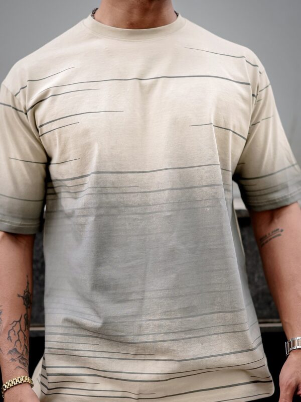 Striped Round Neck T-shirt - Image 2