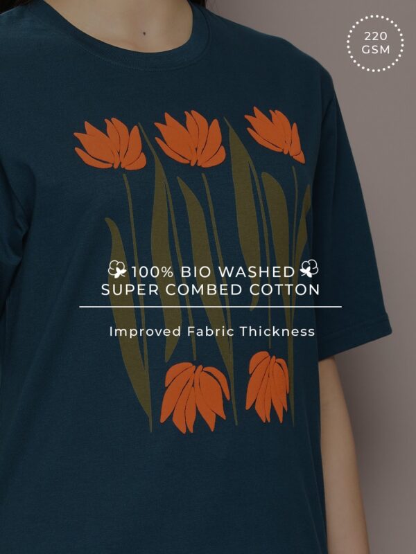 Printed Embossed Oversized T-shirt - Image 2