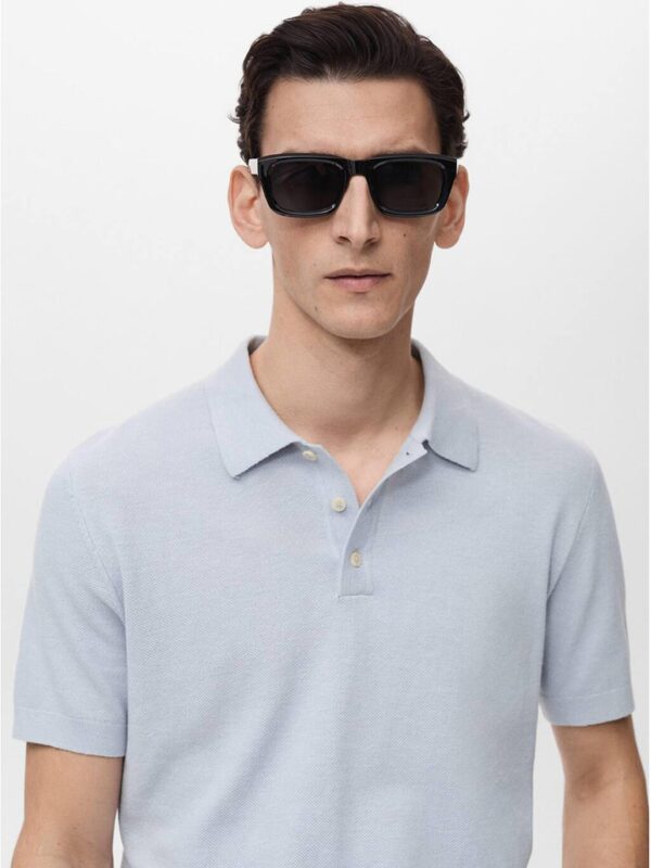 Knitted Polo Collar T-shirt - Image 2