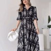 Print Fit & Flare Midi Dress - Image 2