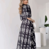 Print Fit & Flare Midi Dress