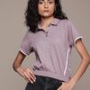 Striped Polo Collar T-shirt