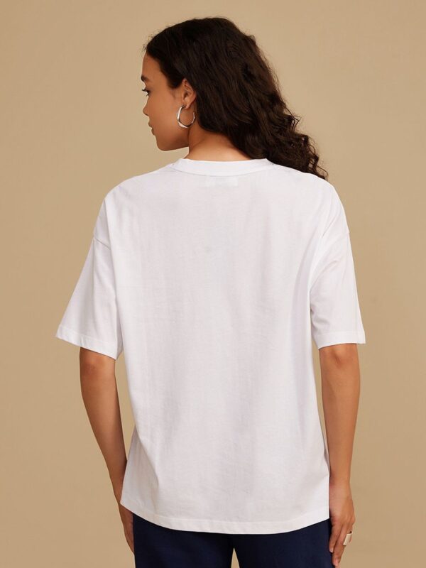 Printed Round Neck Cotton T-shirt - Image 2