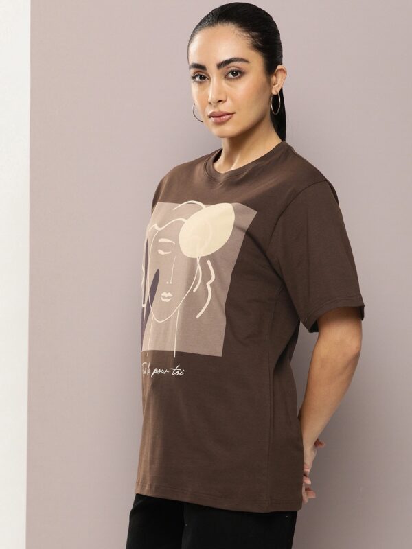 Graphic Printed Oversized Pure Cotton T-shirt - Image 2